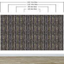 Glamour Gold Stripe Wall Mural. White and Purple Dot Peel and Stick Wallpaper.