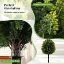 24 Inches Artificial Cypress Topiary Ball Tree Set with Ground Spike-Green by LJGDeals