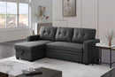 Upholstered Pull Out Sectional Sofa With Chaise by HouseOfZazla