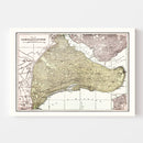 Vintage Map of Istanbul, Turkey 1901