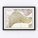 Vintage Map of Istanbul, Turkey 1901