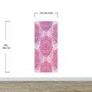 Large Floral Mandala Wall Art Wallpaper. Pink and Purple Ornament Design Peel and Stick Wall Mural.