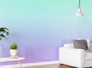 Pastel Color Wall Mural. Turquoise to Plum Purple Gradient Color Blend Design Wallpaper.