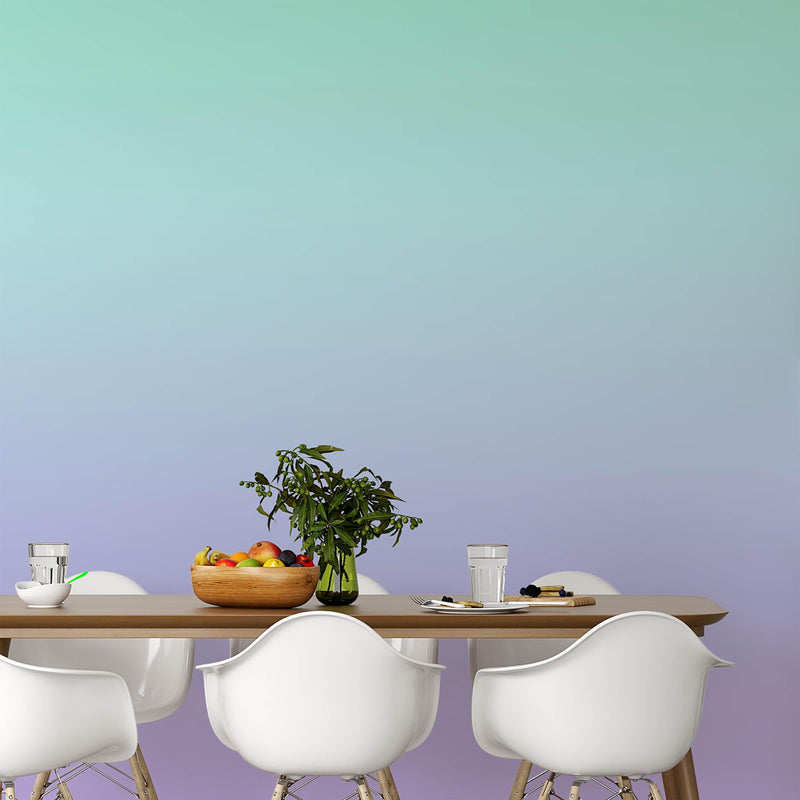 Pastel Color Wall Mural. Turquoise to Plum Purple Gradient Color Blend Design Wallpaper.