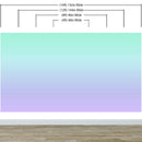 Pastel Color Wall Mural. Turquoise to Plum Purple Gradient Color Blend Design Wallpaper.