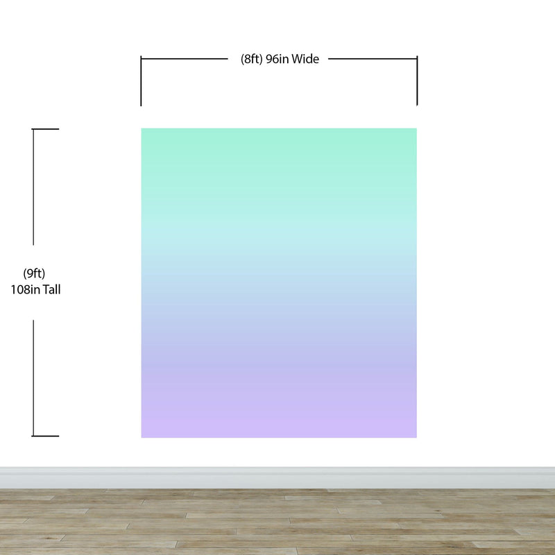 Pastel Color Wall Mural. Turquoise to Plum Purple Gradient Color Blend Design Wallpaper.