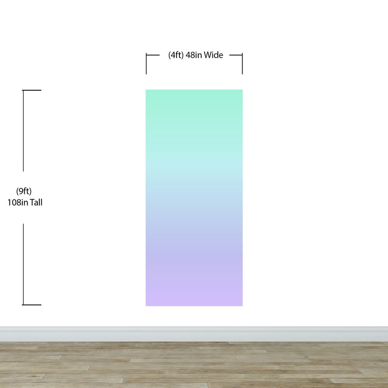 Pastel Color Wall Mural. Turquoise to Plum Purple Gradient Color Blend Design Wallpaper.