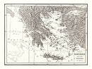 Vintage Map of Ancient Greece 1901