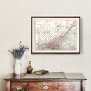 Vintage Map of Quebec, Canada 1893