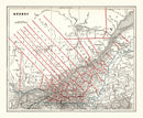 Vintage Map of Quebec, Canada 1893