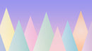 Geometric Triangular Mountain Wall Mural. Pastel Color Peel and Stick Wallpaper.