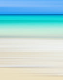 Tropical Beach Wall Mural. Abstract Blur View of Coastline Peel and Stick Wallpaper.