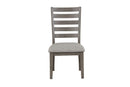 Side Dining Chair With Ladder Back (Set of 2) - Gray