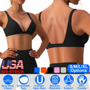Women Deep V-Neck Sports Bra for Gym - Low-Impact Comfort by LJGDeals