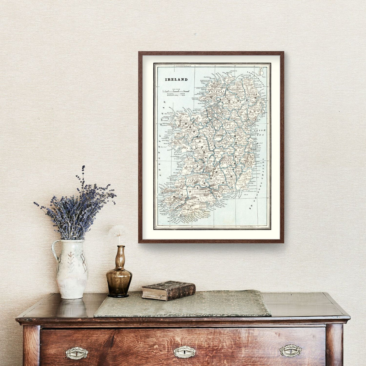 Vintage Map of Ireland 1893, photo 3 of 5