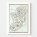 Vintage Map of Ireland 1893
