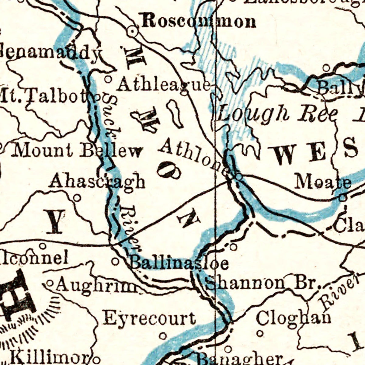 Vintage Map of Ireland 1893, photo 2 of 5