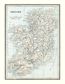Vintage Map of Ireland 1893