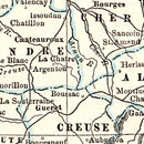 Vintage Map of France 1893