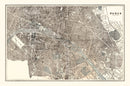 Vintage Map of Paris, France 1893