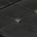 Dover - Square Coffee Table Storage Ottoman - Tanners Brown by HouseOfZazla