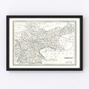 Vintage Map of Germany 1893