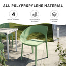 4 Piece Set Of Modern Designed Single Chairs With Folding Square Table by HouseOfZazla