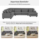 Oversized Sectional Sofa U - Shaped Sofa Couch Modern Sofa Upholstered In Soft With A Chaise Lounge For Living Room by HouseOfZazla