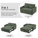 Loveseat Sofa Pull-Out Bed With Adjustable Backrest, 3 USB Ports And 2 Lumbar Pillows For Living Room by HouseOfZazla