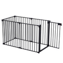 Adjustable Safety Gate Play Yard Metal Doorways Fireplace Fence Christmas Tree Fence Gate For House Stairs Gate Prohibited Area Fence