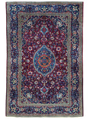 Antique Persian Kashan Debir Rug – 4’3” x 6’4” – Circa 1920s – Hand-Knotted Fine Wool
