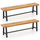 63 Inch 3-Person Acacia Patio Wood Outdoor Backless Bench-Set of 1 by DirectDeals