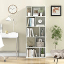 63 Inch 5-Tier Geometric 10-Cube Bookshelf Tall Bookcase-White by LJGDeals