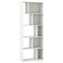 63 Inch 5-Tier Geometric 10-Cube Bookshelf Tall Bookcase-White by LJGDeals