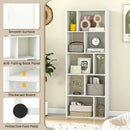 63 Inch 5-Tier Geometric 10-Cube Bookshelf Tall Bookcase-White by LJGDeals