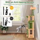 63 Inch Cactus Cat Tree with Sisal Scratching Posts and Board for Indoor Cats