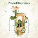 63 Inch Cactus Cat Tree with Sisal Scratching Posts and Board for Indoor Cats