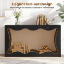 63 Inch Console Table 2-Tier Narrow Entryway Table with Wavy Edge Storage Shelf by DirectDeals