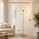 63-Inch Crystal Floor Lamp with Acrylic Crystals by LJGDeals