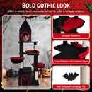 63 Inch Gothic Cat Tree with Condo and Top Cave for Large Cats 20+ LBS by DirectDeals