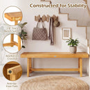 63 Inch Solid Wood Bench for up to 3 People by LJGDeals