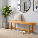 63 Inch Solid Wood Bench for up to 3 People by LJGDeals