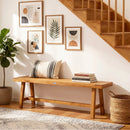 63 Inch Solid Wood Bench for up to 3 People by LJGDeals