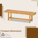 63 Inch Solid Wood Bench for up to 3 People by LJGDeals