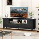 63 Inch TV Stand with Flip Door Cabinet for TVs up to 75 Inch-Black by LJGDeals