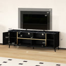 63 Inch TV Stand with Flip Door Cabinet for TVs up to 75 Inch-Black
