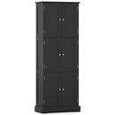 63-Inch Tall Bathroom Storage Cabinet with 6 Doors