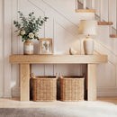 63 Inches Long Console Table Farmhouse Entryway Table with Storage by LJGDeals