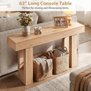 63 Inches Long Console Table Farmhouse Entryway Table with Storage by LJGDeals