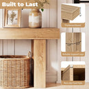 63 Inches Long Console Table Farmhouse Entryway Table with Storage by DirectDeals